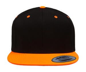 Classics 6089MT - Classic Snapback 2-Tone Cap Black/Neon Orange