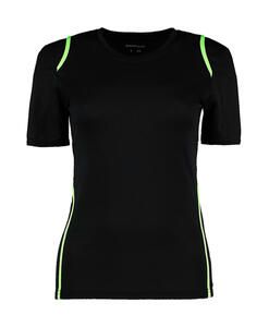 Gamegear KK966 - Women's Regular Fit Cooltex® Contrast Tee Black/Fluorescent Lime