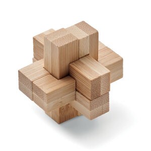GiftRetail MO6988 - SQUARENATS Bamboo brain teaser puzzle Wood