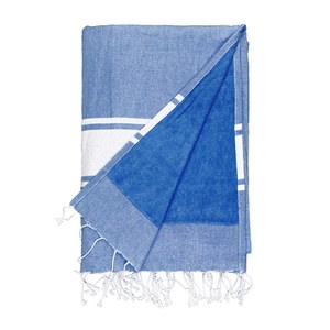 EgotierPro 36082 - Excellent Superfunctional Terry Pareo Towel MAUI Blue