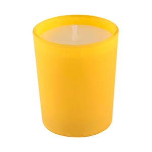 EgotierPro 38086 - Scented Glass Candle, Assorted Colors, 55g SCENT Yellow