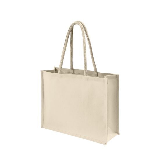 EgotierPro 39030 - Laminated Cotton Bag with Long Handles FRIDAY