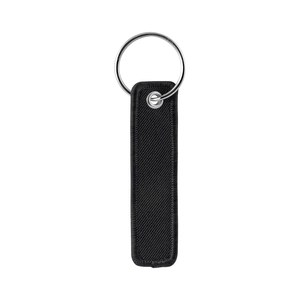 EgotierPro 50700 - Polyester Elongated Textile Keychain SILBÓN Black