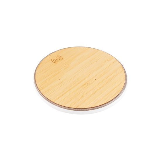 EgotierPro 52519 - Bamboo-Covered 5W Wireless Charging Base BARET