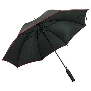EgotierPro 53535 - Pongee Umbrella with Fiberglass Structure, 105cm RUA Red