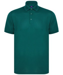Henbury H465 - Men's recycled polyester polo shirt Bottle Green