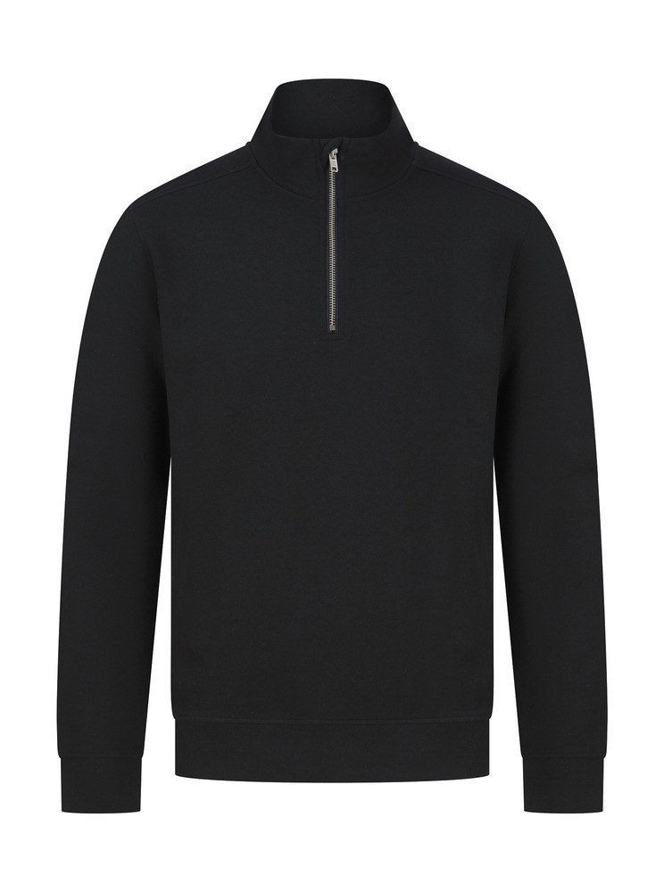 Henbury H842 - Unisex zipped neck sweatshirt