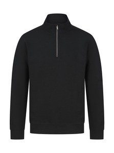 Henbury H842 - Unisex zipped neck sweatshirt Black