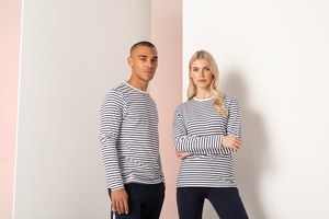 Skinnifit SFM204 - Long-sleeved striped t-shirt