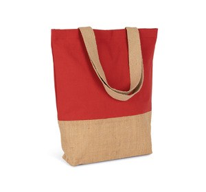 Kimood KI0298 - Shopping bag in cotton and bonded jute threads