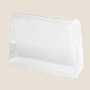 EgotierPro 34054 - Translucent PVC Toilet Bag with Zip SOFIE