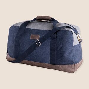 EgotierPro 37030 - Modern Wide Cotton Travel Bag, Jeans-Finish HIGHLINE