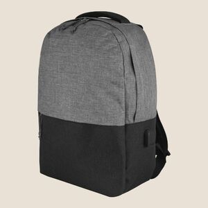 EgotierPro 39056 - Polyester Backpack with Laptop Padding & USB CAMPUS