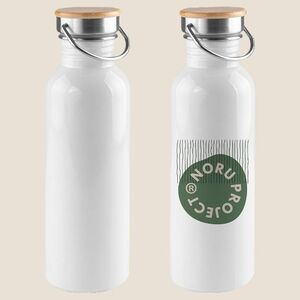 EgotierPro 50049SUB - 750ml Stainless Steel Bottle with Bamboo Cap ML