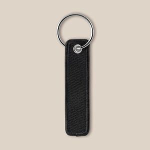 EgotierPro 50700 - Polyester Elongated Textile Keychain SILBÓN