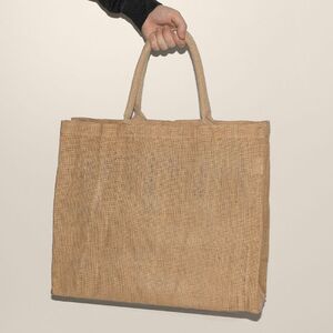 EgotierPro 52508 - Jute Bag with Cotton Webbing Handles AMAY