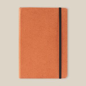 EgotierPro 52579 - Recycled Leather A5 Hardcover Notebook with Bookmark ROGUE